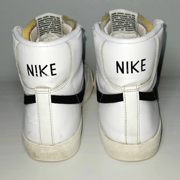 🎀 Nike Blazer Mid 77 Vintage White Black 6.5 W - Picture 4 of 13